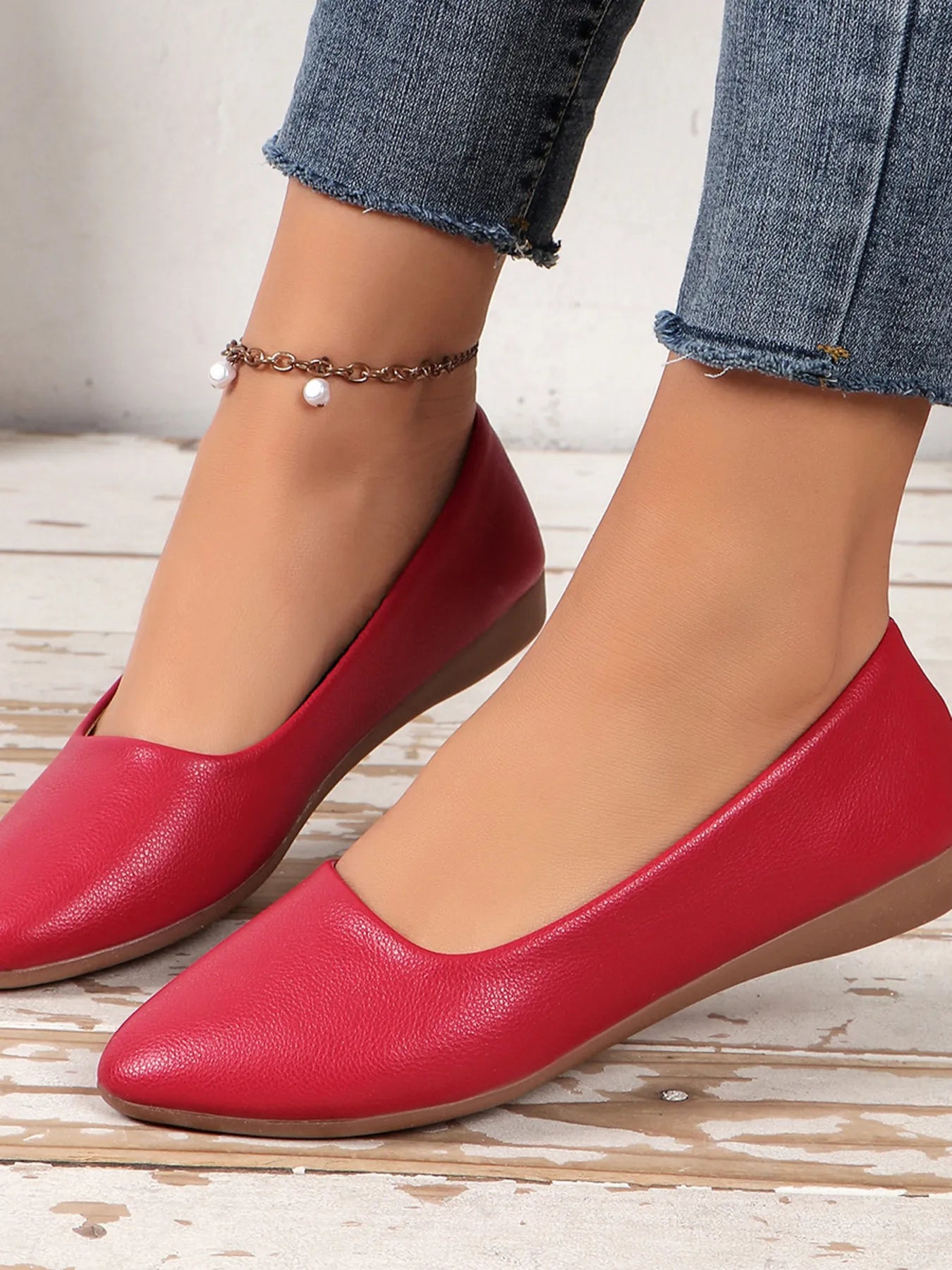 Point Toe Flat Slip - Ons - JUST - JEN BOUTIQUE