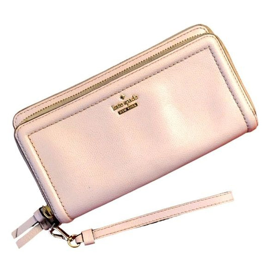 KATE SPADE NEW YORK Pale Pink Multi Pocket Wristlet Wallet