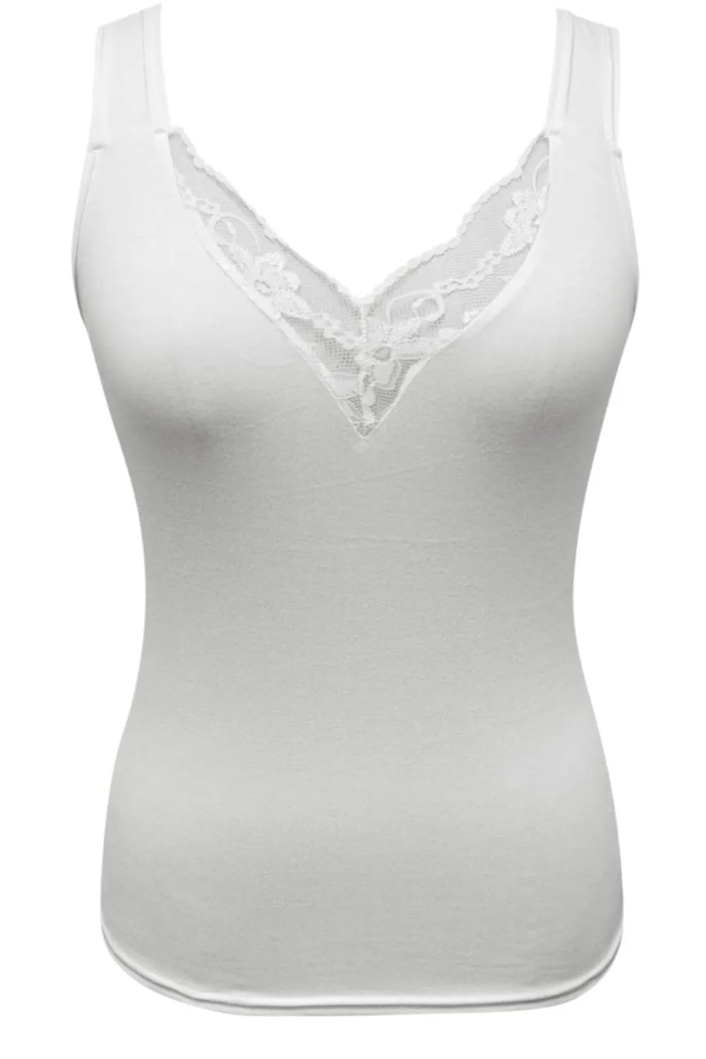 Full Size Lace Detail V - Neck Tank Plus Size - JUST - JEN BOUTIQUE