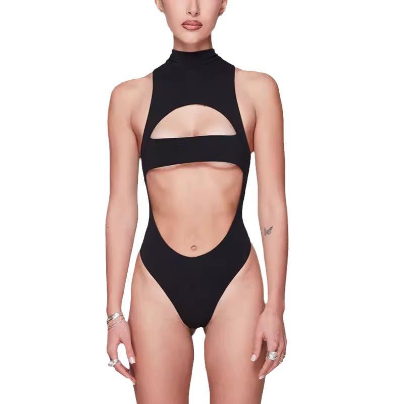 European and American fashion trend ins style sexy hollow out navel slimming jumpsuit - JUST - JEN BOUTIQUE