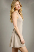 Umgee Crisscross Square Neck Active Dress - JUST - JEN BOUTIQUE