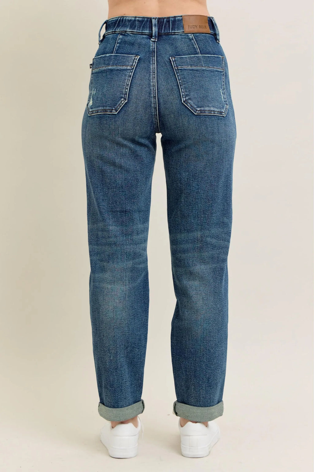 Judy Blue Full Size HW Vintage Wash Jeans w/ Drawstring Plus Size - JUST - JEN BOUTIQUE