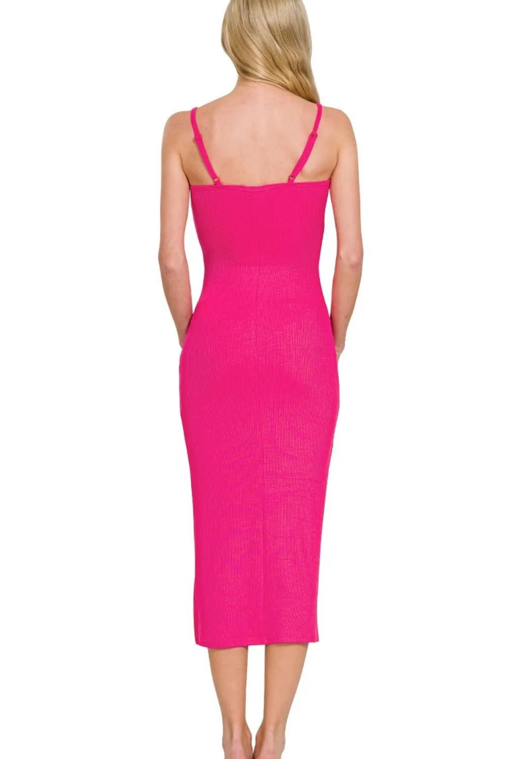 Zenana Ribbed Bodycon Midi Dress - JUST - JEN BOUTIQUE