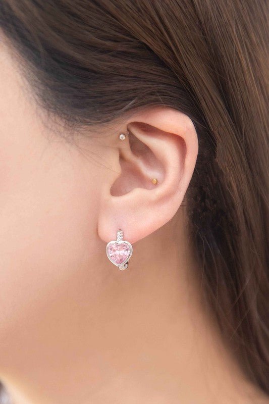 Precious Heart Hoop Earrings - JUST - JEN BOUTIQUE