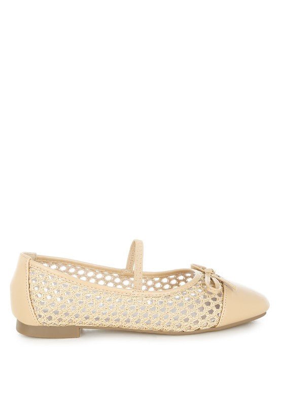 Omela Woven Bow Detail Ballerinas - JUST - JEN BOUTIQUE