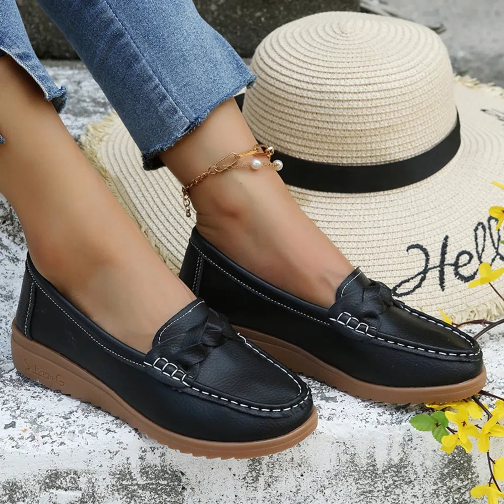 Weave Wedge Heeled Loafers - JUST - JEN BOUTIQUE