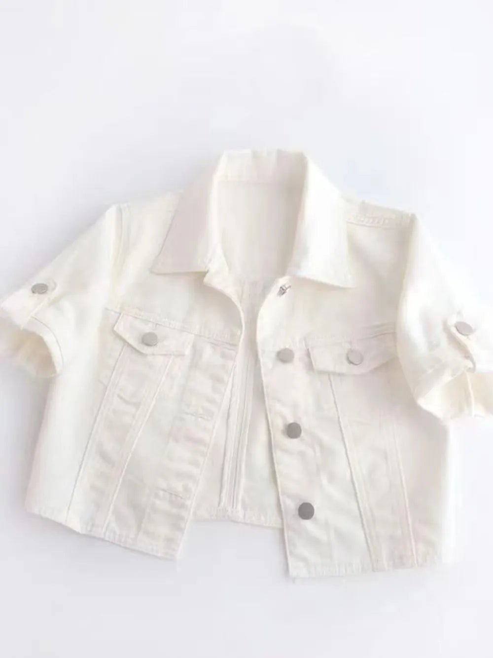 Full Size Cropped Denim Jacket Plus Size - JUST - JEN BOUTIQUE