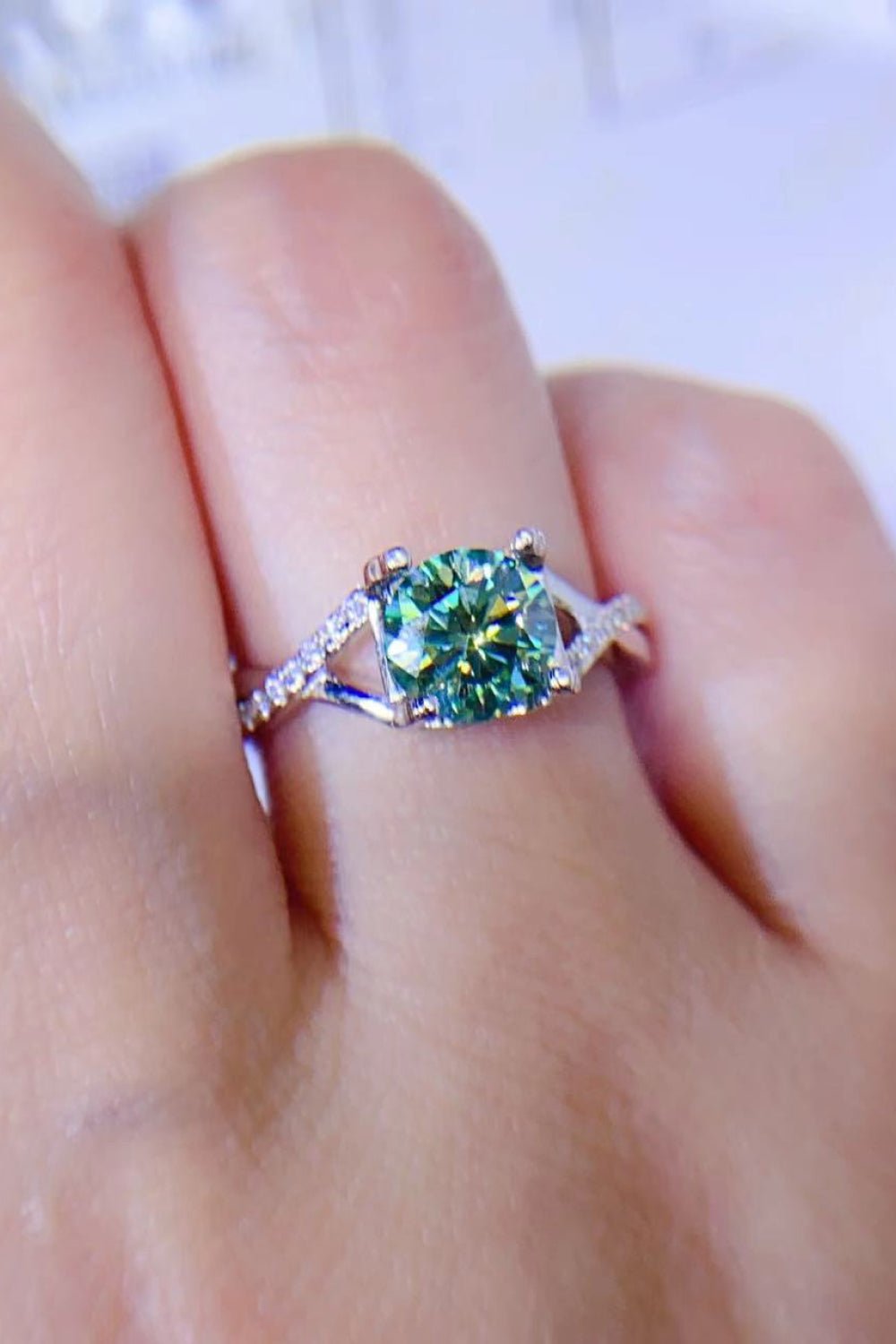 1 Carat Moissanite 925 Sterling Silver Ring - JUST - JEN BOUTIQUE