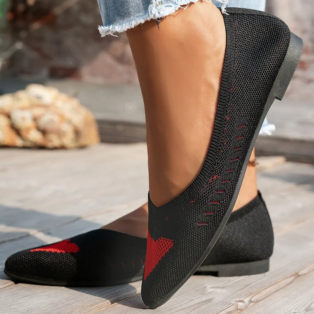 Mesh Point Toe Flat Slip - Ons - JUST - JEN BOUTIQUE
