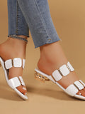 Open Toe Block Heels Sandals - JUST - JEN BOUTIQUE