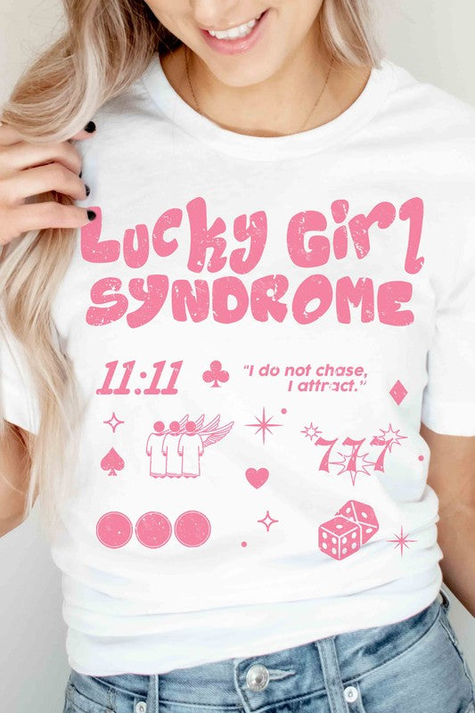 PLUS SIZE - LUCKY GIRL SYNDROME Graphic T-Shirt