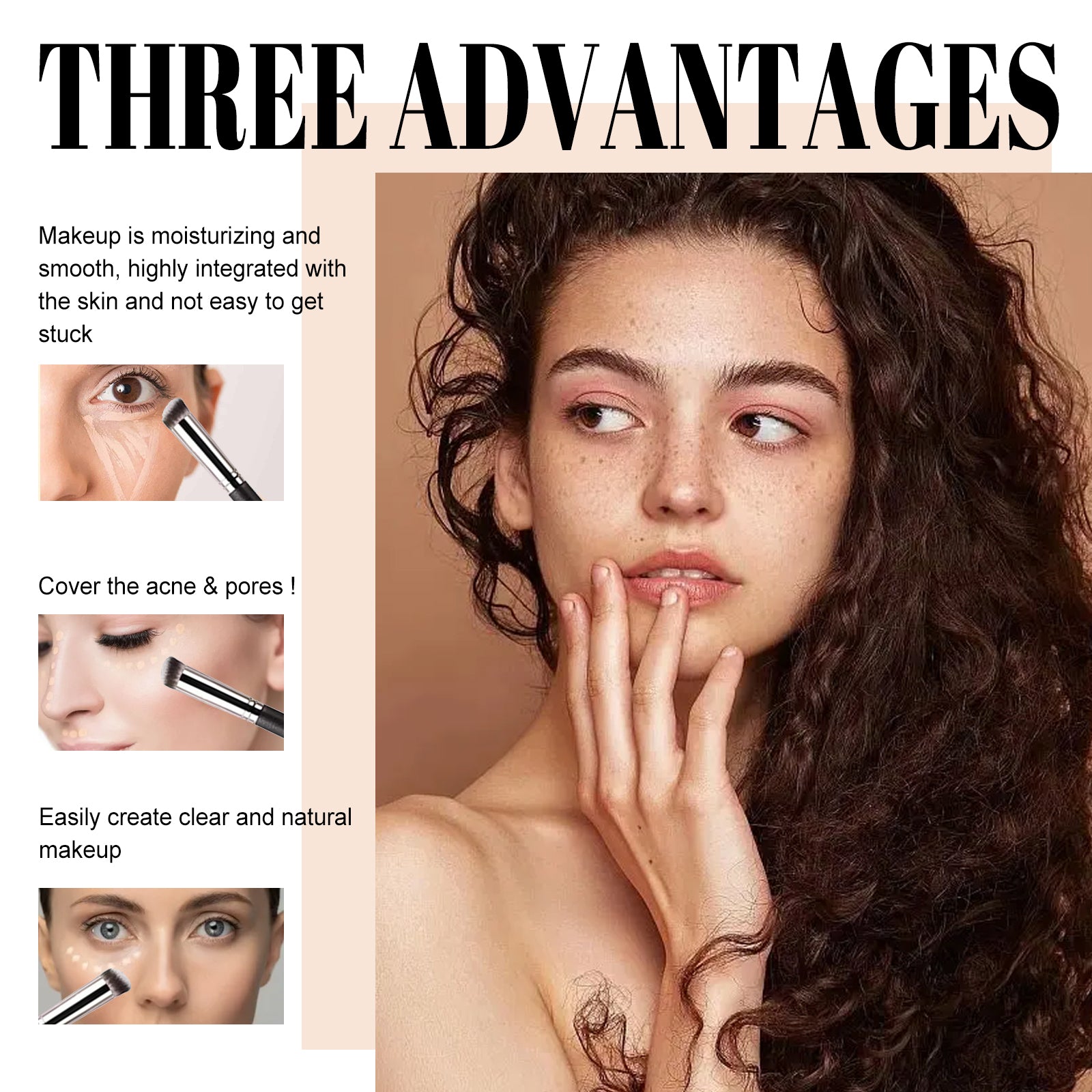 Three-Color Concealer Palette – Covers Wrinkles, Dark Circles & Acne for a Flawless Natural Look