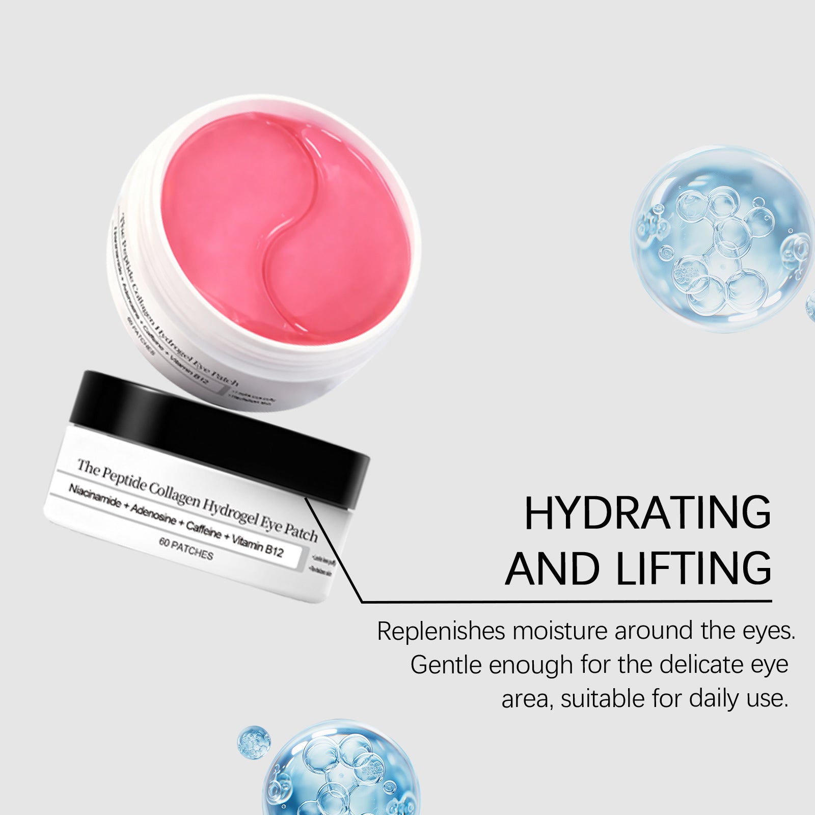Moisturizing Eye Mask Lightweight and Adhesive for Eye Area Nourishing and Comfortable Gentle Daily Care for Fine Lines Eye Patch