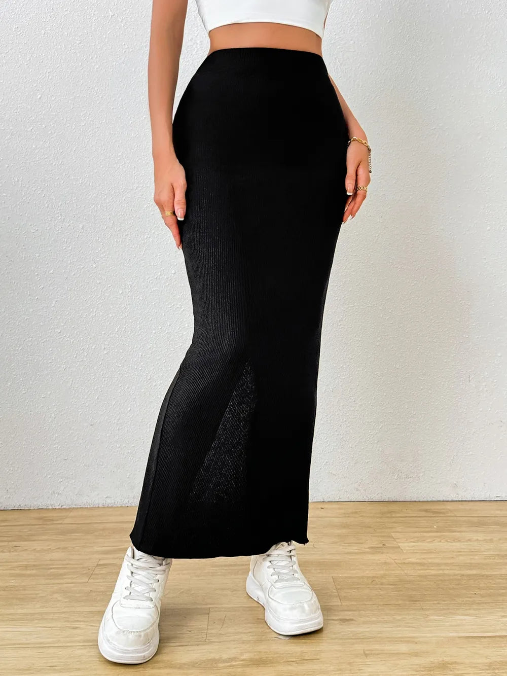 Slit Maxi Wrap Skirt - JUST - JEN BOUTIQUE