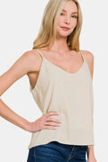 Zenana Two Layered Spaghetti Strap Cami - JUST - JEN BOUTIQUE