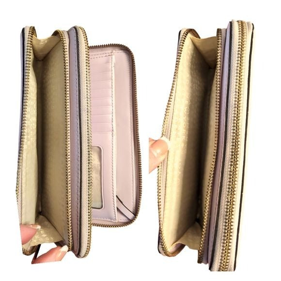 KATE SPADE NEW YORK Pale Pink Multi Pocket Wristlet Wallet