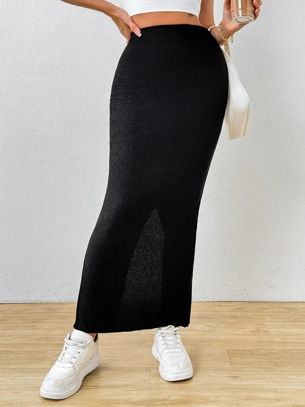 Slit Maxi Wrap Skirt - JUST - JEN BOUTIQUE