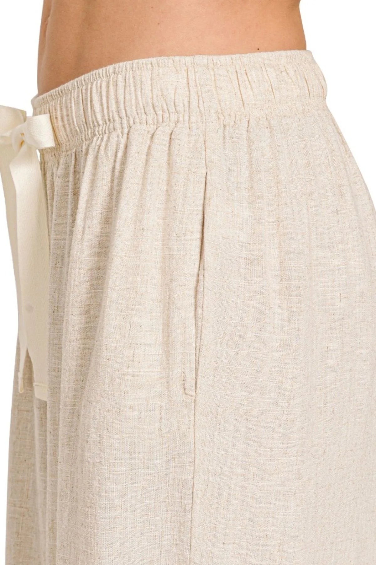 Zenana Linen Drawstring Pants - JUST - JEN BOUTIQUE
