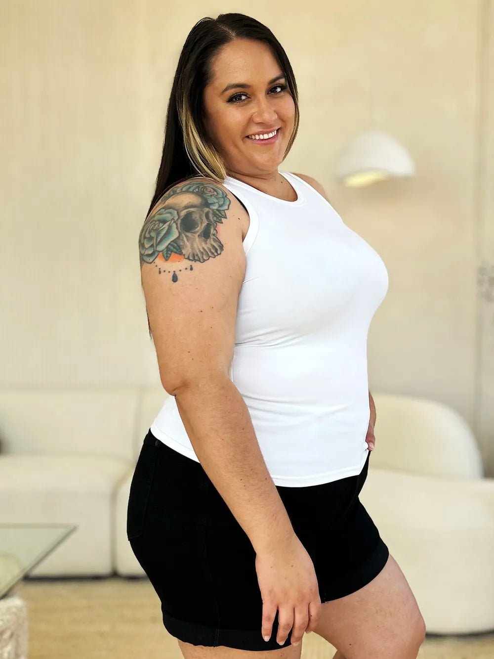 Basic Bae Full Size Round Neck Slim Tank - JUST - JEN BOUTIQUE