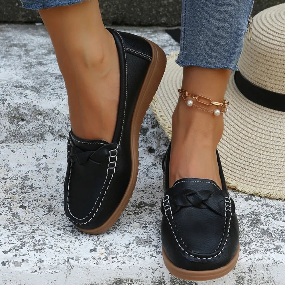 Weave Wedge Heeled Loafers - JUST - JEN BOUTIQUE