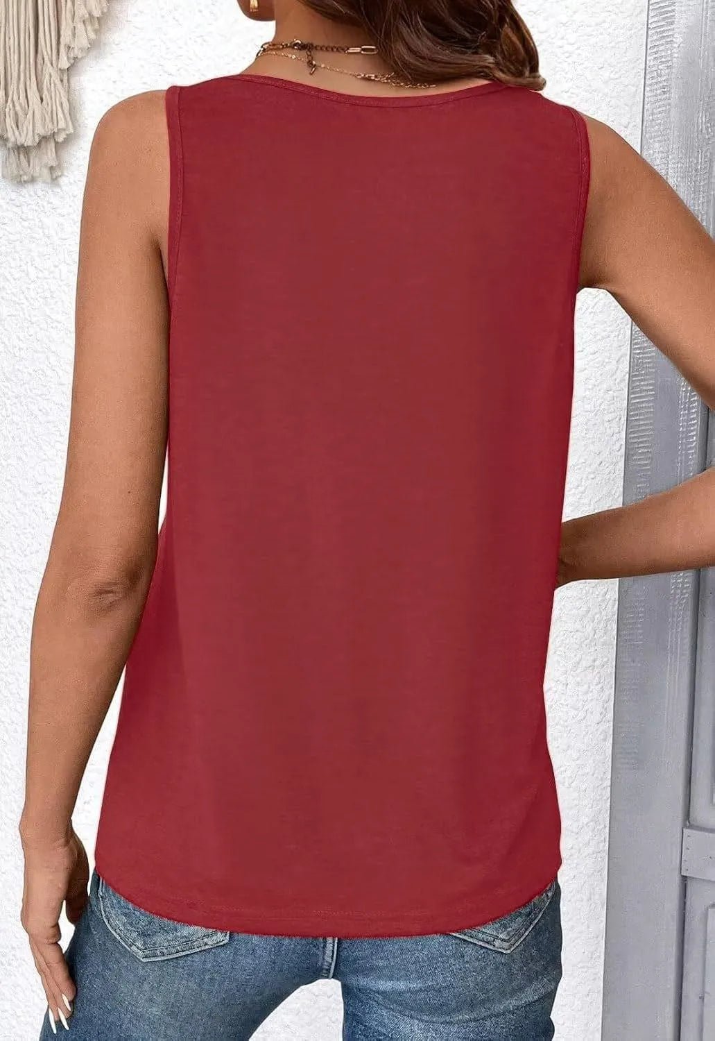 Ruched V - Neck Tank - JUST - JEN BOUTIQUE