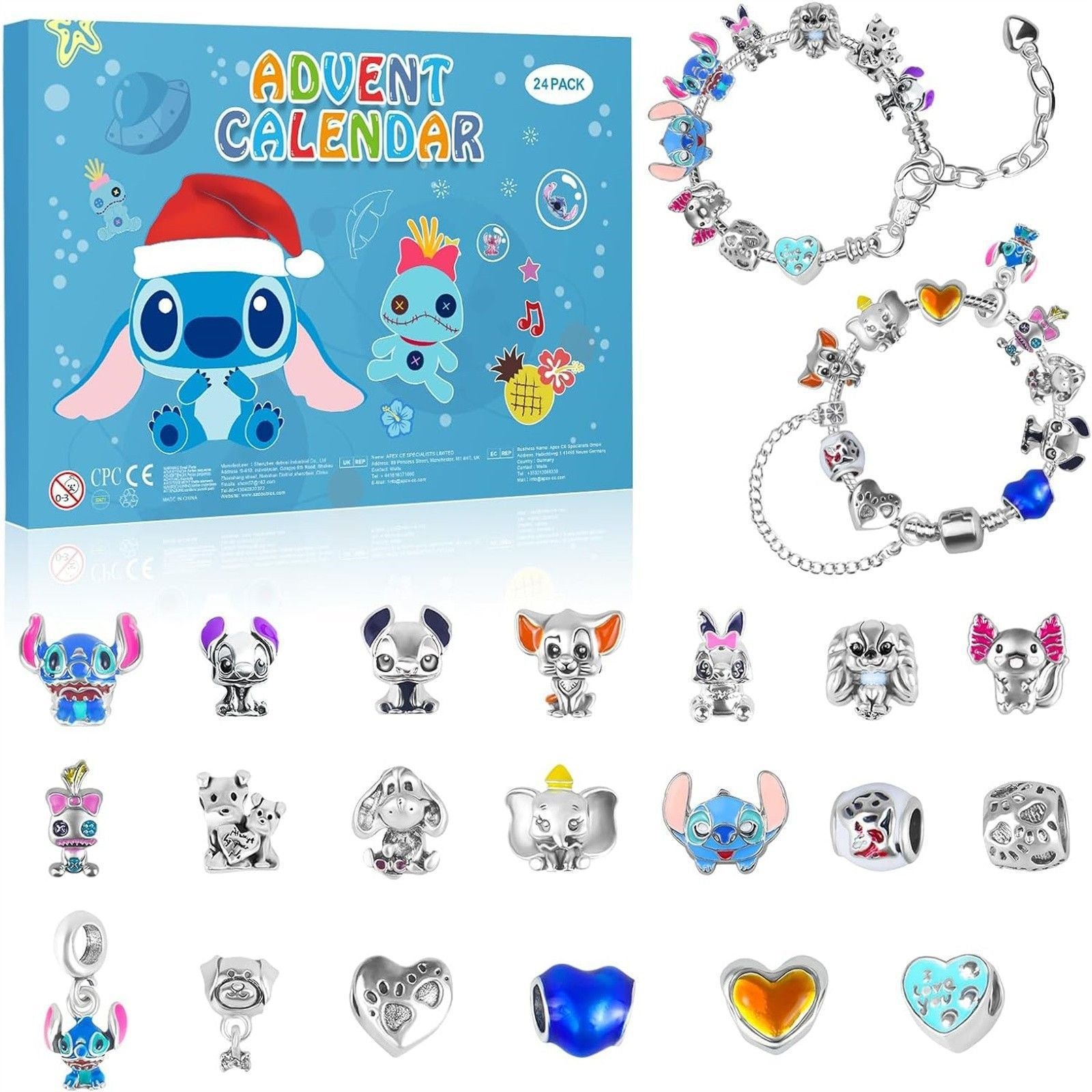 New Stitch Jewelry Paper Box Gift Box Packaging Christmas Halloween Gift 24 Grid Blind Box Bracelet Gift Box - JUST - JEN BOUTIQUE