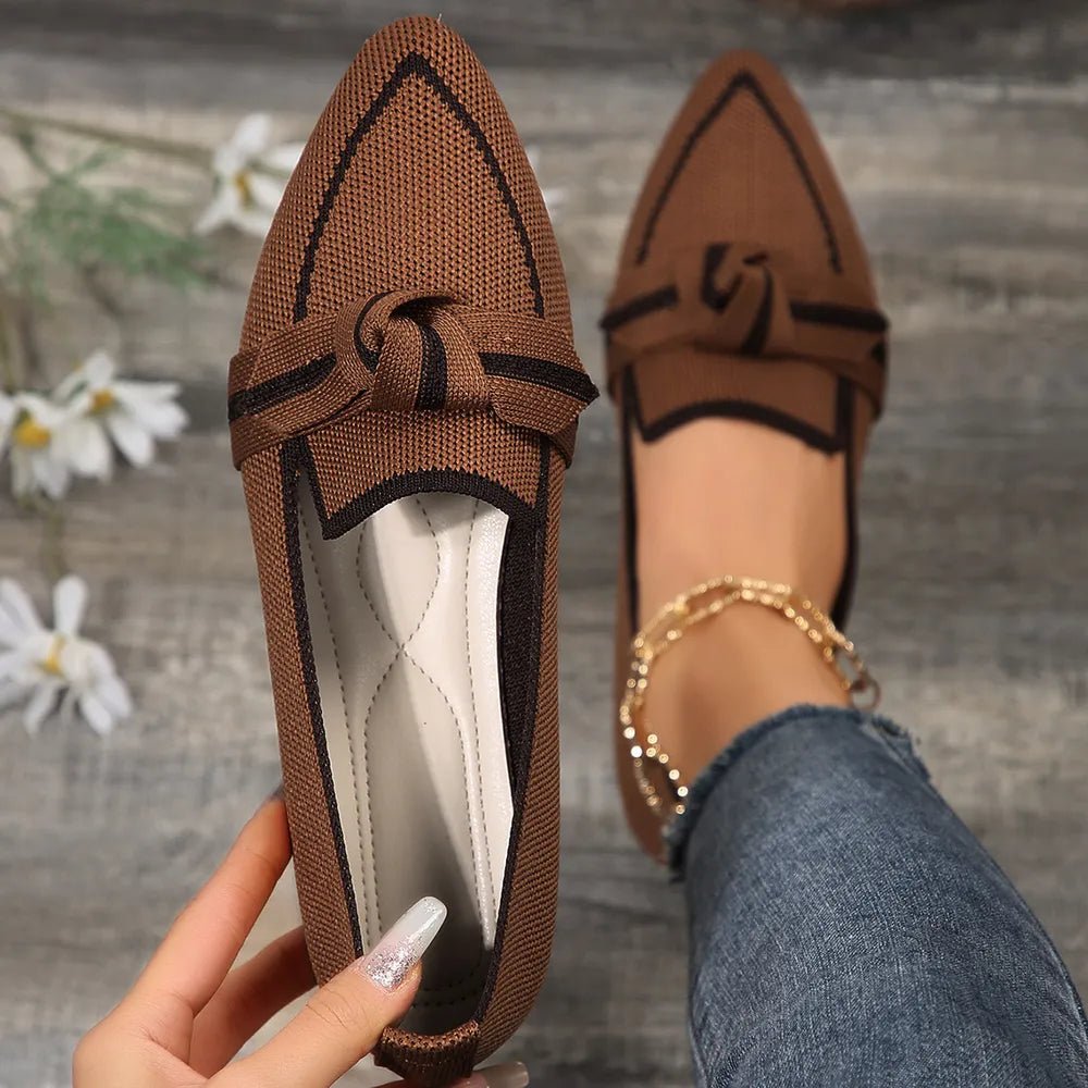 Point Toe Mesh Flat Slip - Ons - JUST - JEN BOUTIQUE