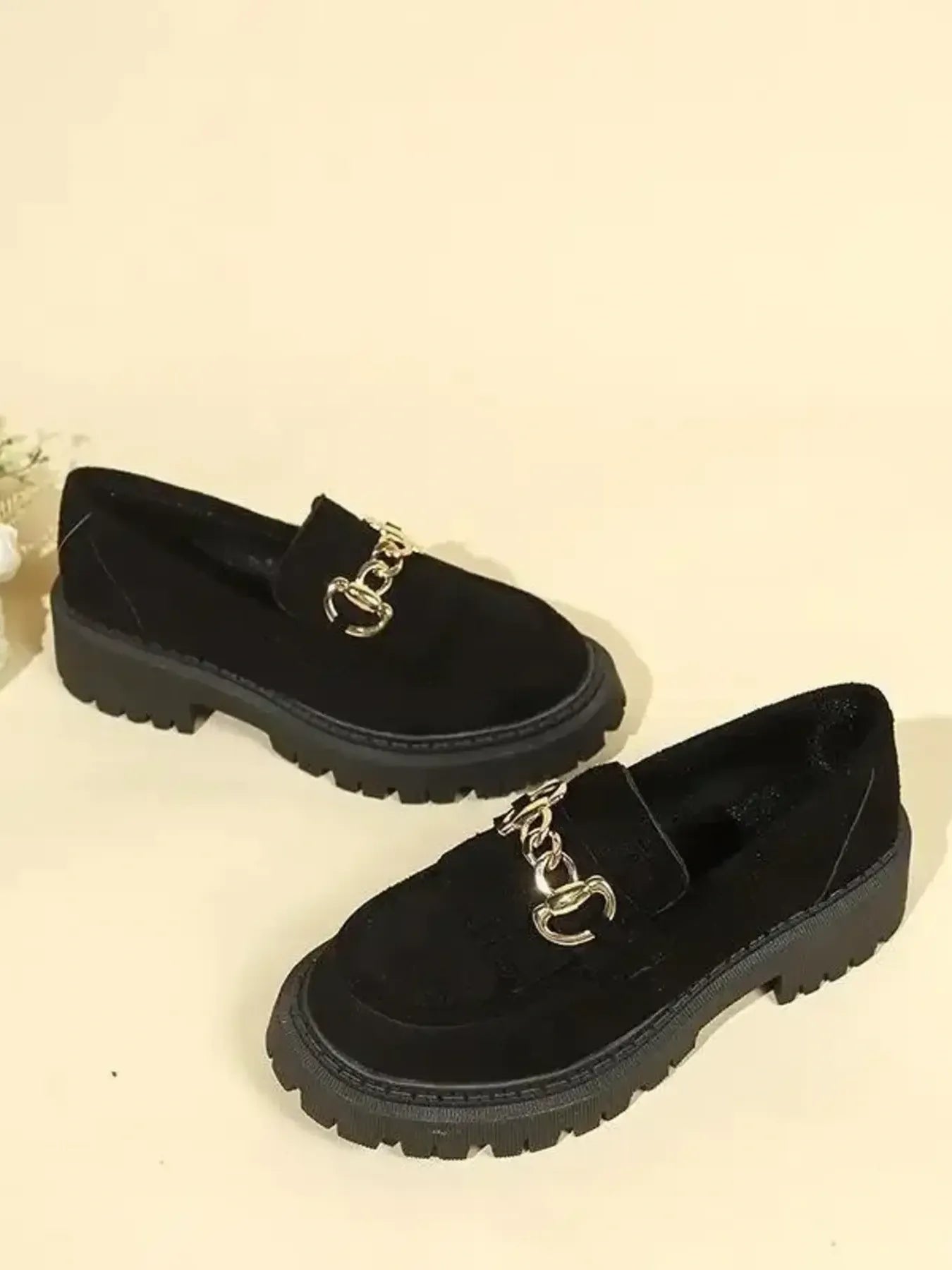 Chunky Platform Chain Detail Loafers - JUST - JEN BOUTIQUE