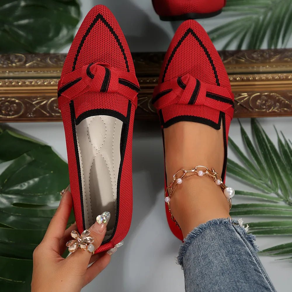 Point Toe Mesh Flat Slip - Ons - JUST - JEN BOUTIQUE