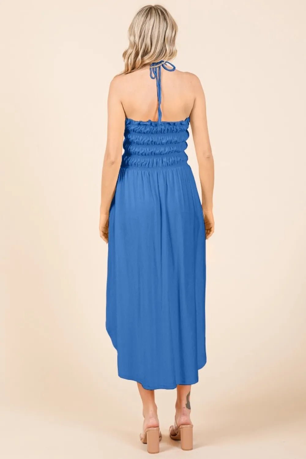 Culture Code Tie Back Shirring Dress with Pockets - JUST - JEN BOUTIQUE