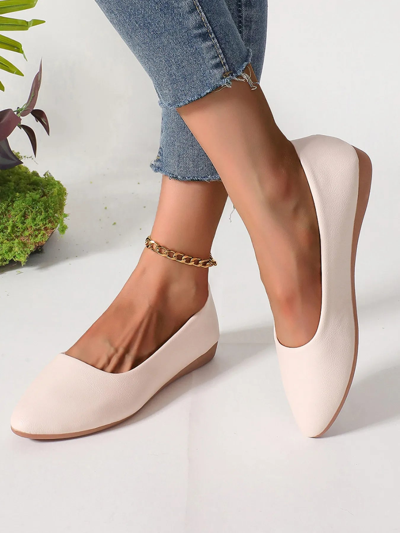 Point Toe Flat Slip - Ons - JUST - JEN BOUTIQUE