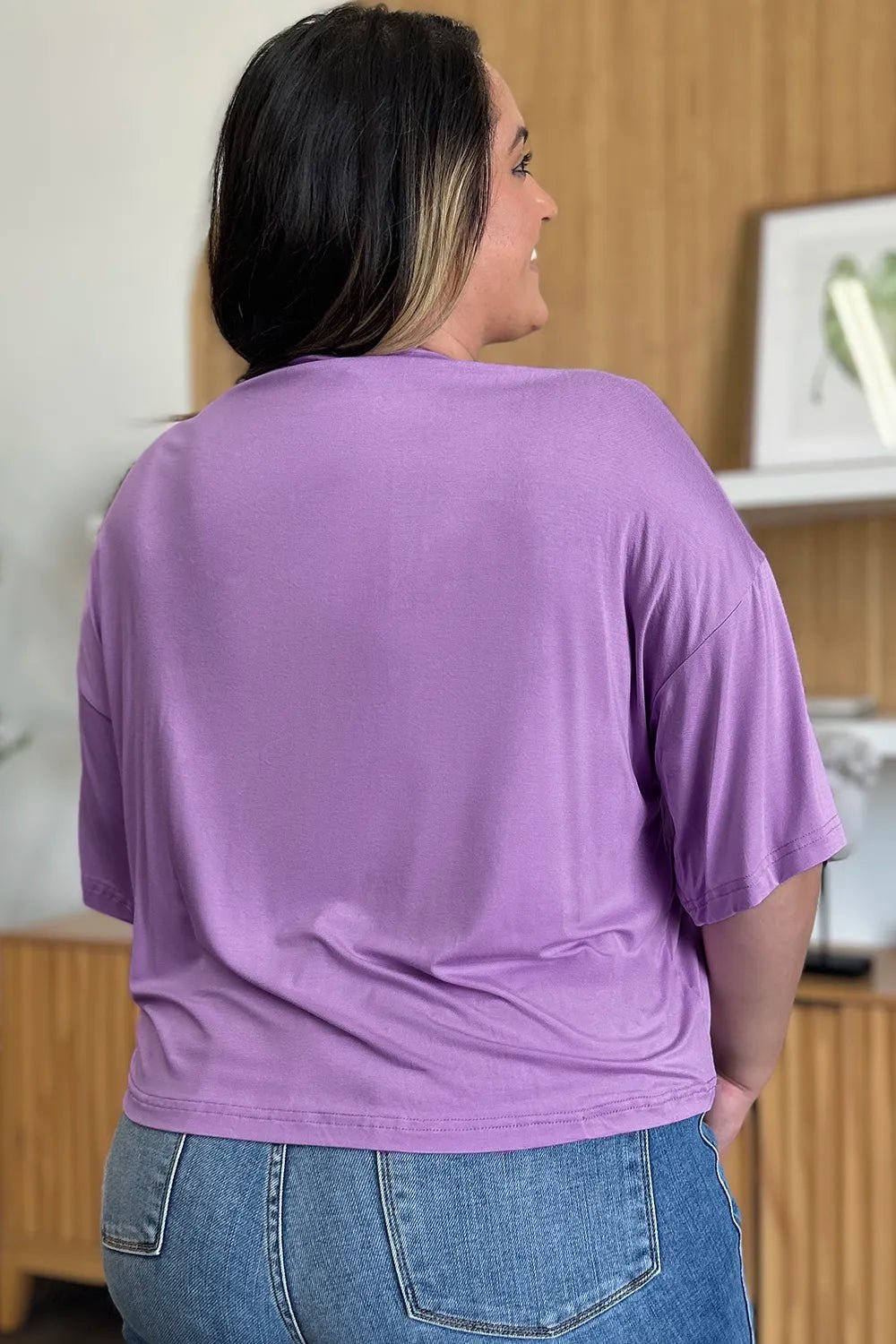 Basic Bae Bamboo Full Size Round Neck Drop Shoulder T-Shirt - JUST - JEN BOUTIQUE