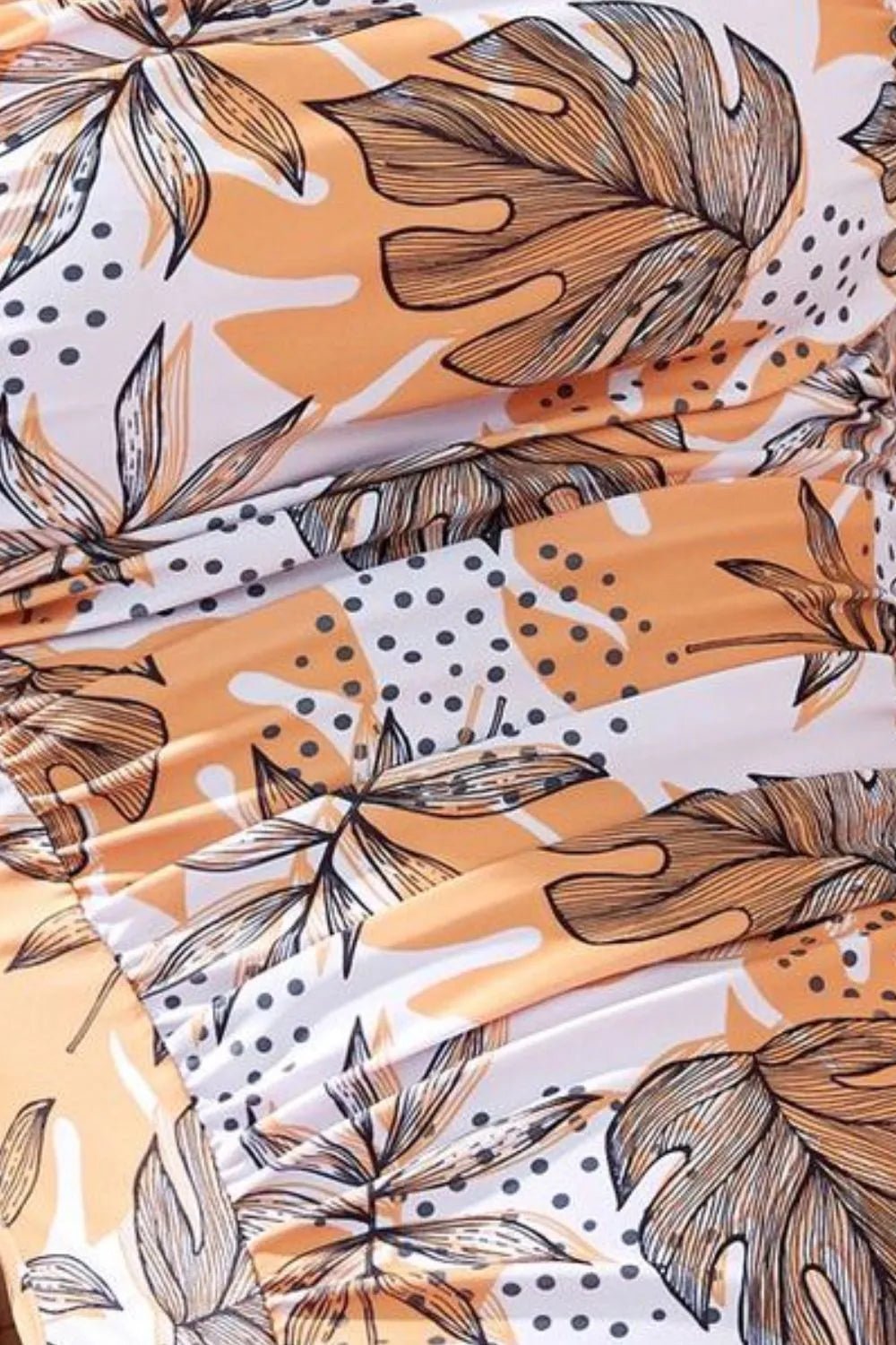 Square Neck Printed One - Piece Swimwear and Cover Up Swim Set - JUST - JEN BOUTIQUE
