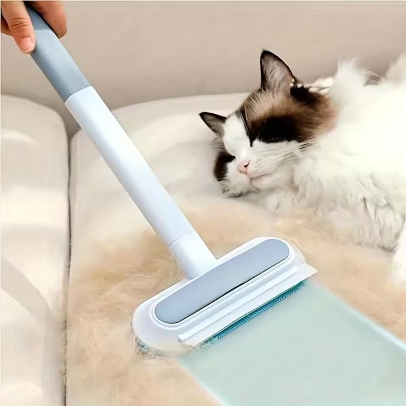 3 - in - 1 Pet Hair Remover Brush: Long - handle window & pet fur cleaning tool for cat/dog hair. - JUST - JEN BOUTIQUE