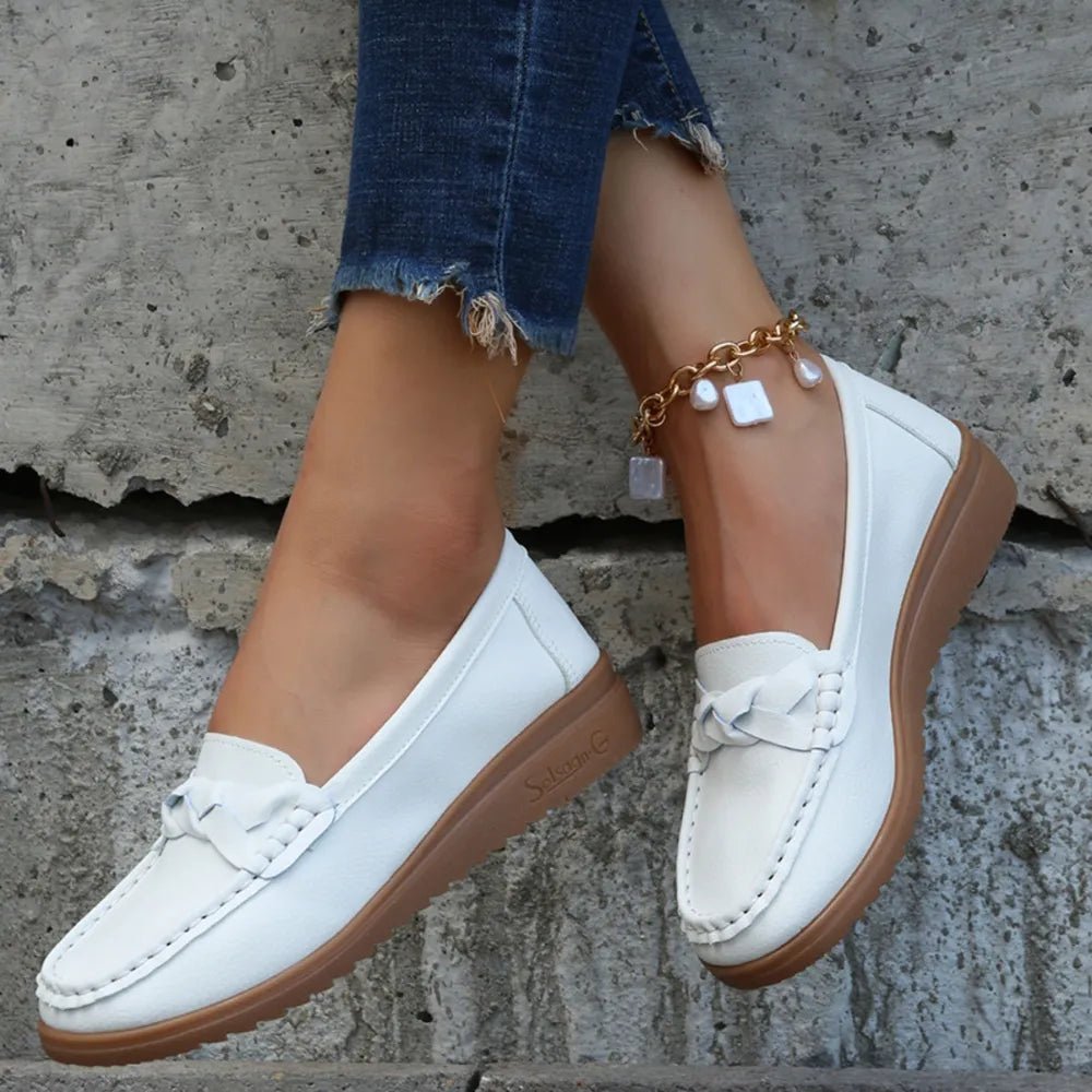 Weave Wedge Heeled Loafers - JUST - JEN BOUTIQUE