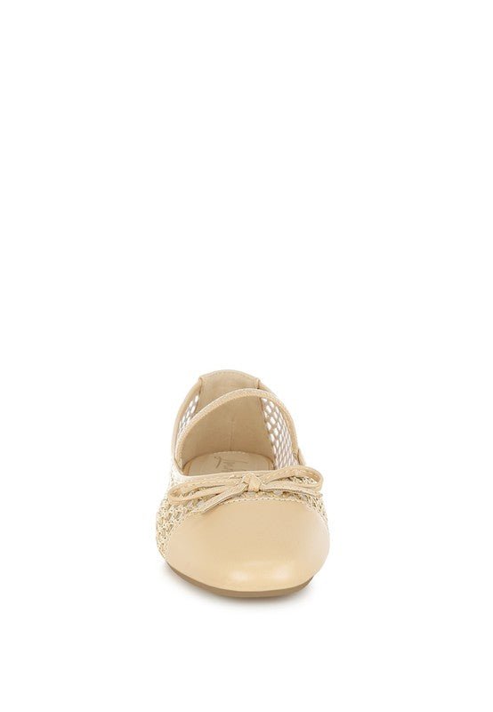 Omela Woven Bow Detail Ballerinas - JUST - JEN BOUTIQUE