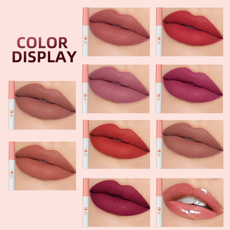 10 PCS Lana Del Rey Lipstick Matte Non Stick Cup Lip Gloss Smoke Pipe Lip Gloss Set Velvet Liquid Lipstick European Makeup - JUST - JEN BOUTIQUE