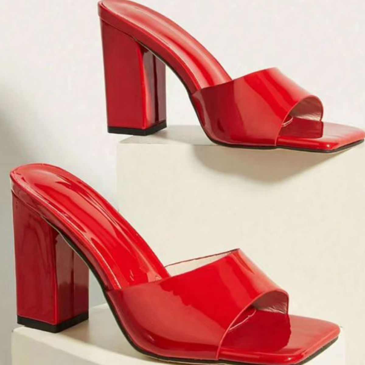 Square Toe Block Heels Sandals - JUST - JEN BOUTIQUE
