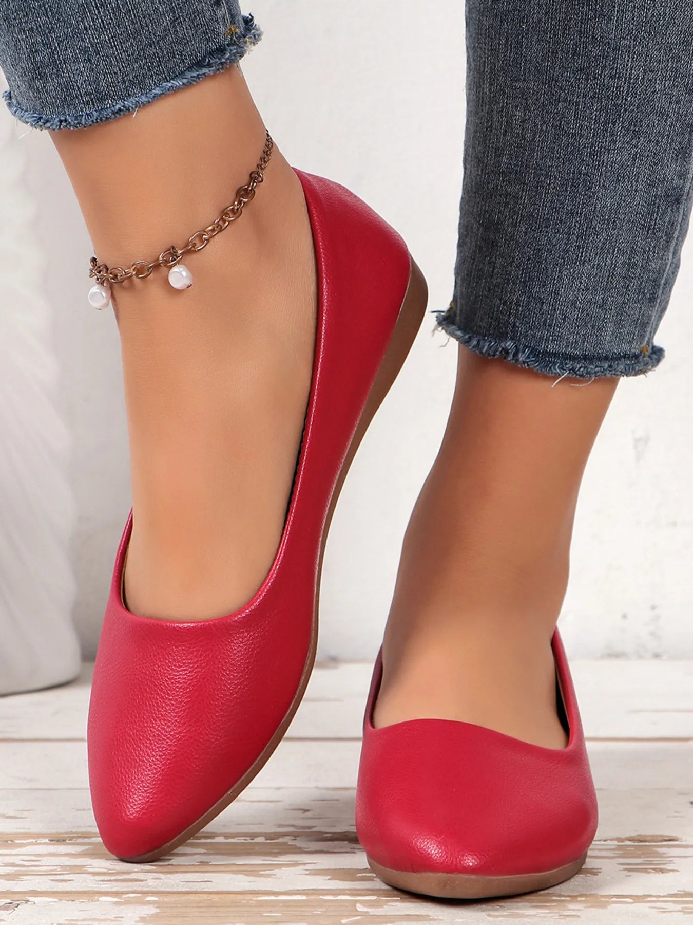 Point Toe Flat Slip - Ons - JUST - JEN BOUTIQUE