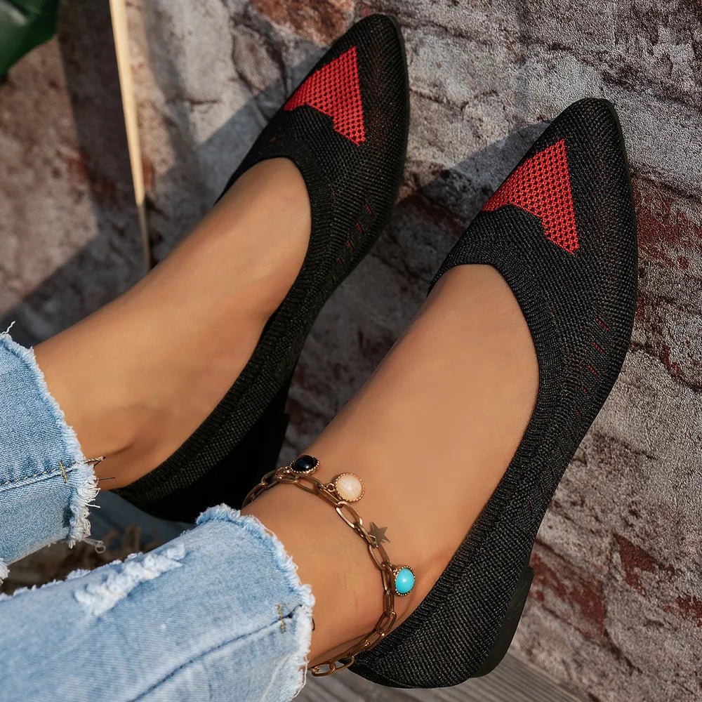 Mesh Point Toe Flat Slip - Ons - JUST - JEN BOUTIQUE