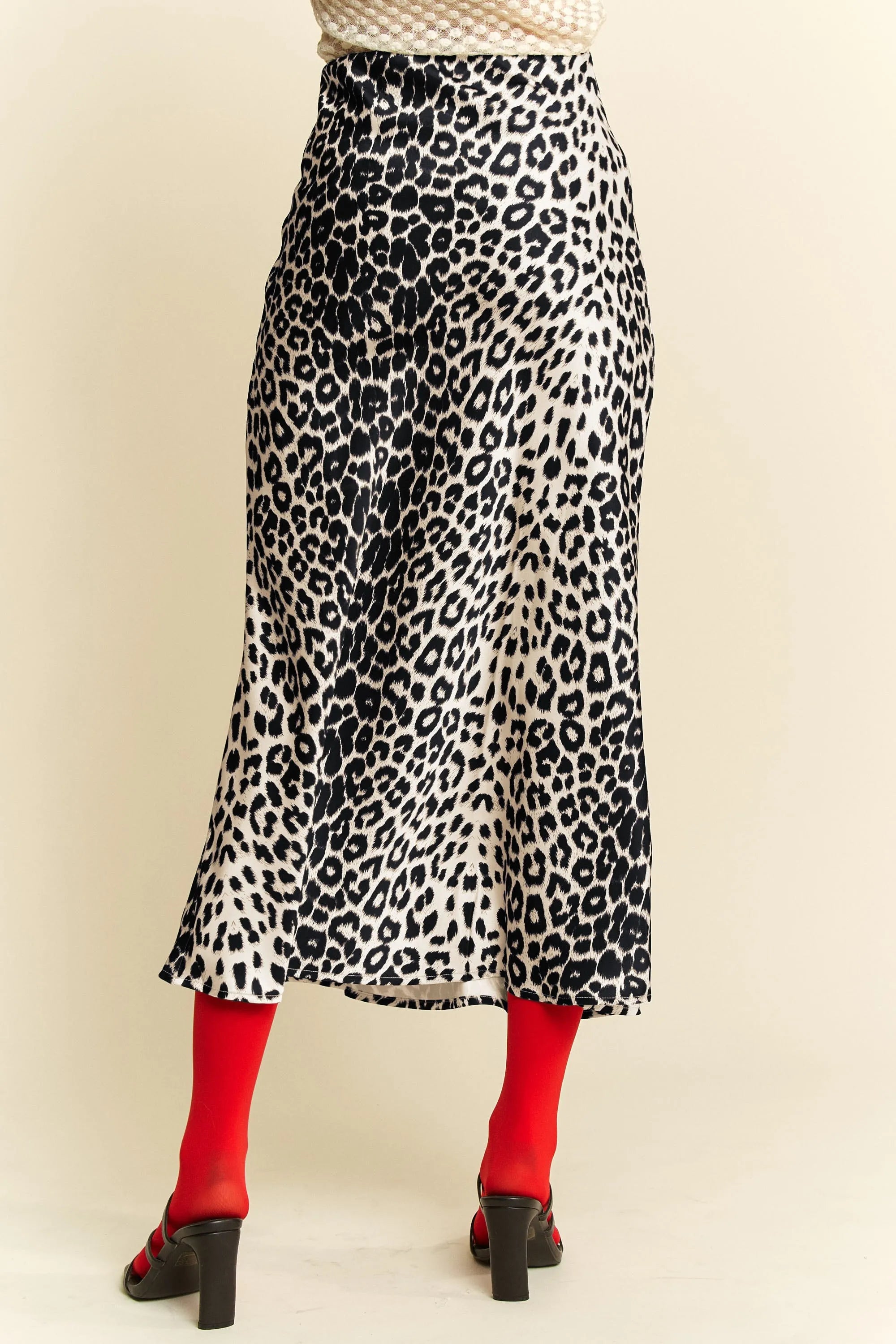 Davi & Dani Leopard Animal Print Long Length Skirt - JUST - JEN BOUTIQUE