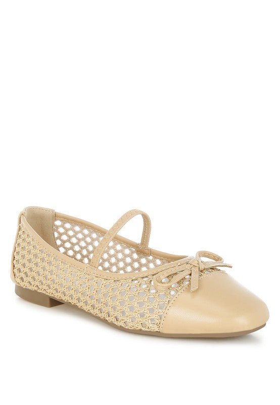 Omela Woven Bow Detail Ballerinas - JUST - JEN BOUTIQUE
