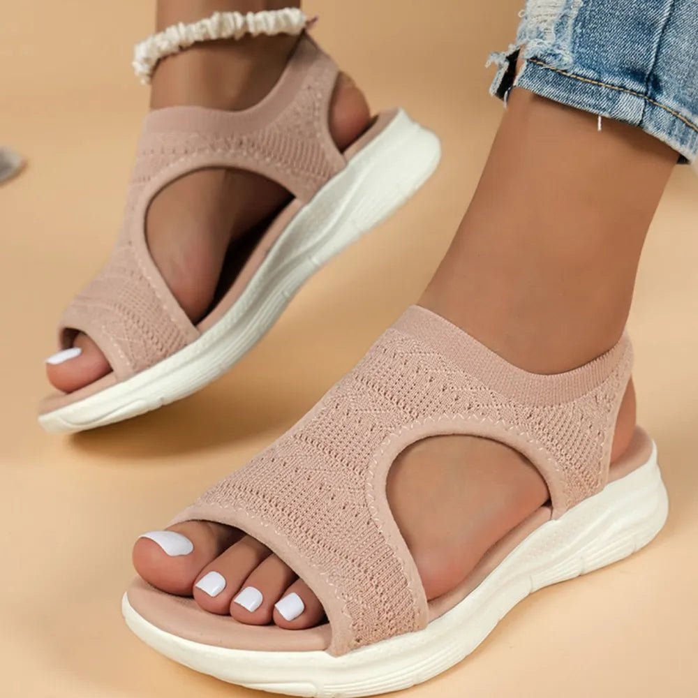 Peep Toe Solid Color Sandals - JUST - JEN BOUTIQUE
