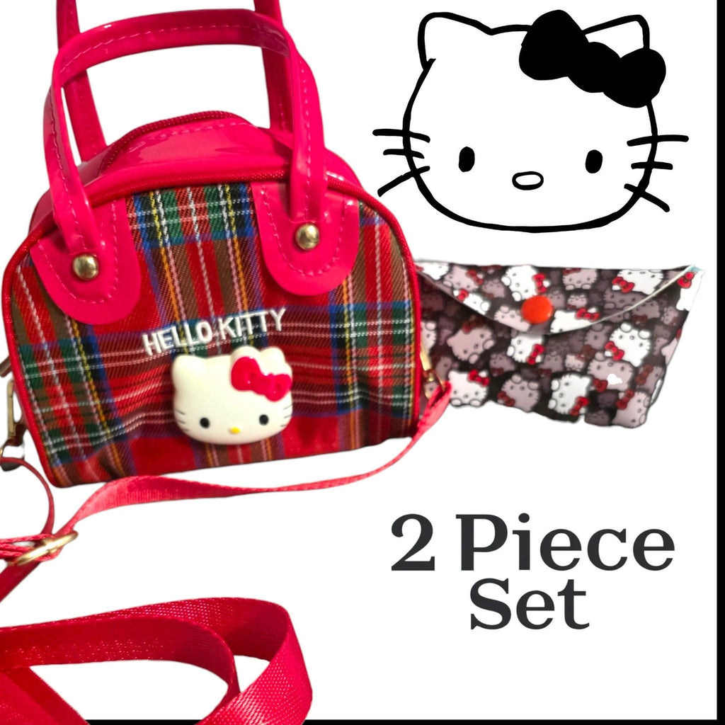Hello Kitty 2-Piece Accessory Set Crossbody Bag & Pouch Kawaii Bag Set