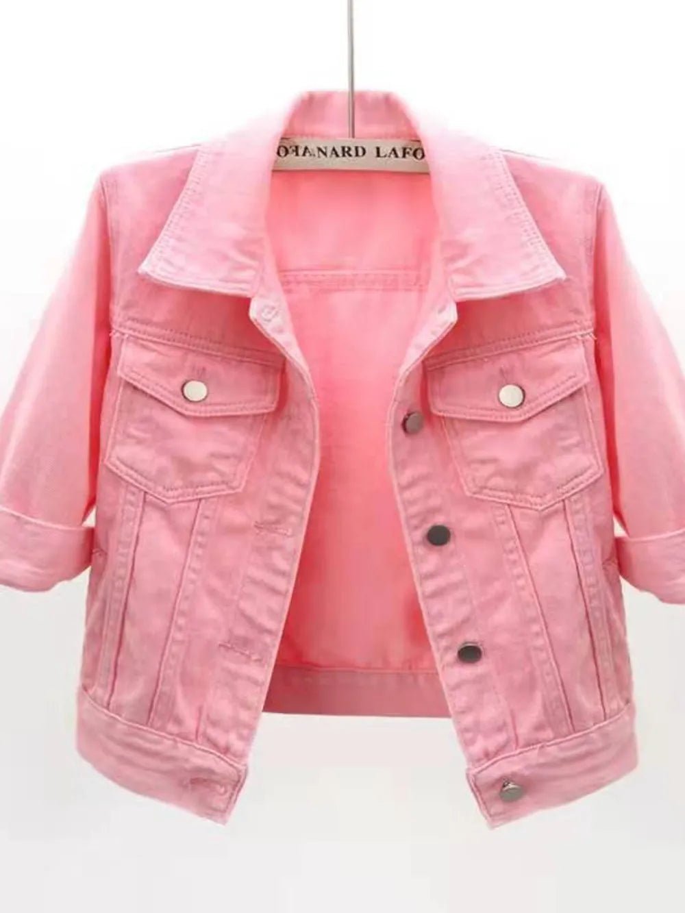 Full Size Cropped Denim Jacket Plus Size - JUST - JEN BOUTIQUE