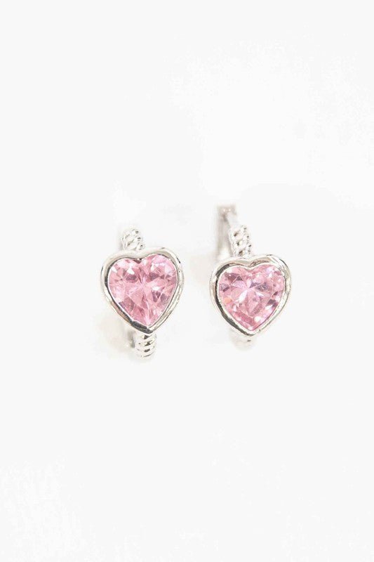 Precious Heart Hoop Earrings - JUST - JEN BOUTIQUE