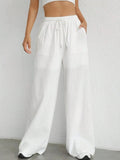 Drawstring Wide Leg Pants - JUST - JEN BOUTIQUE