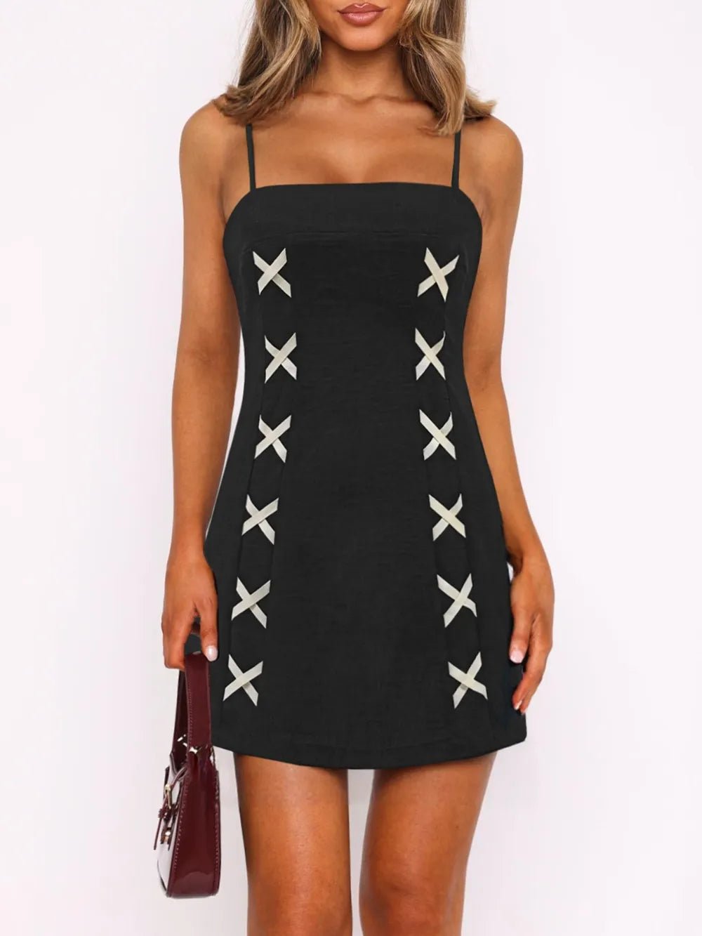Contrast Mini Cami Dress - JUST - JEN BOUTIQUE