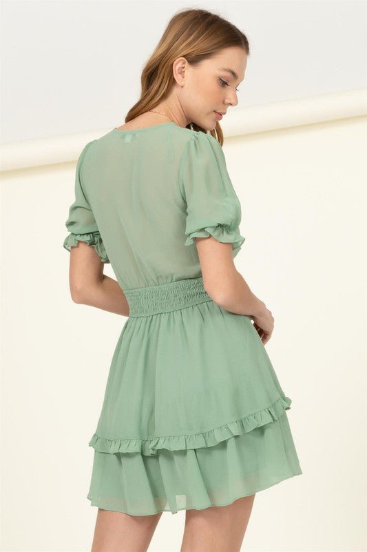 Days Like This Tie - Front Mini Dress - JUST - JEN BOUTIQUE