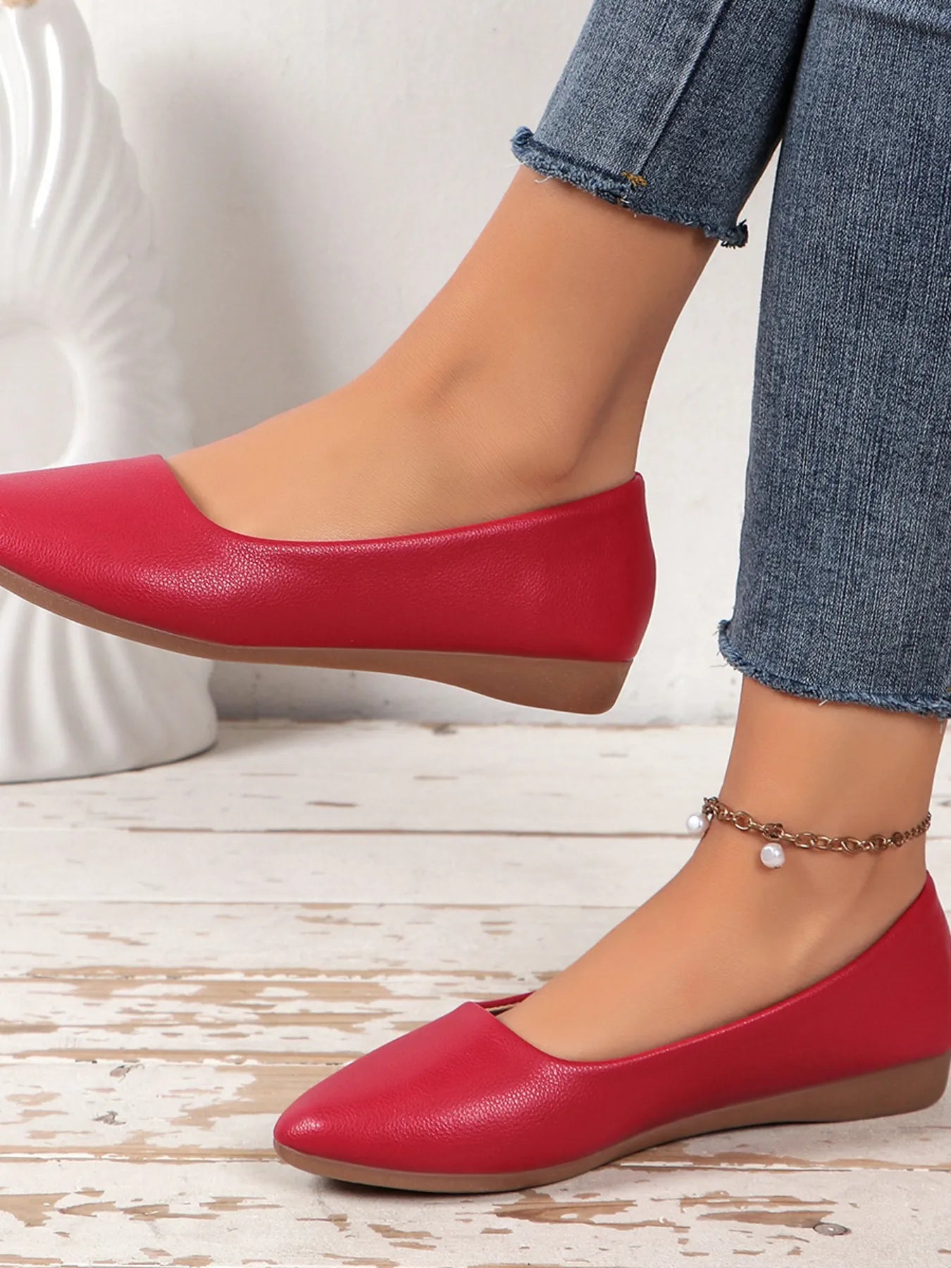 Point Toe Flat Slip - Ons - JUST - JEN BOUTIQUE